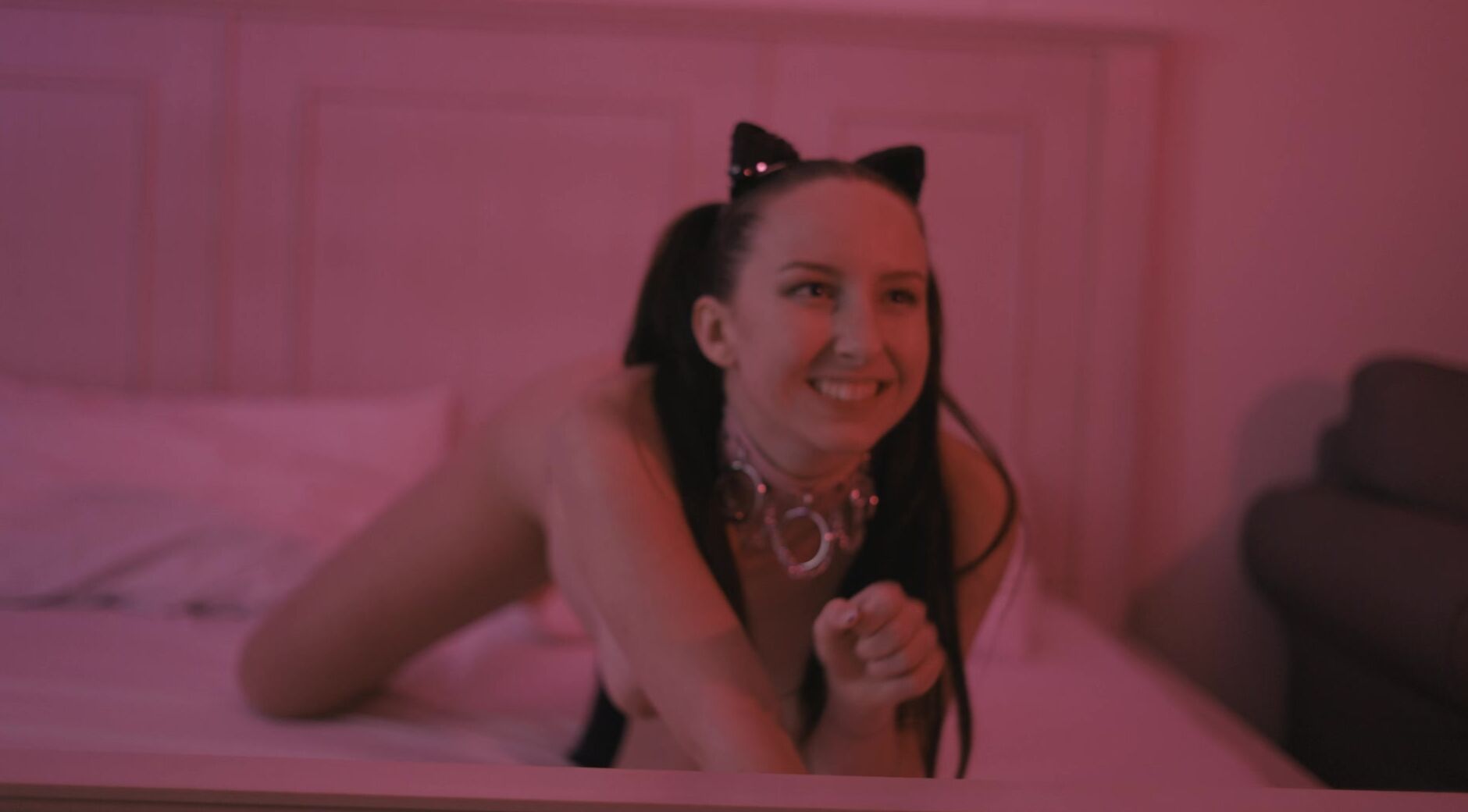 Bella Angel is Night Kitty - glamour costume play vid with assfuck speculum